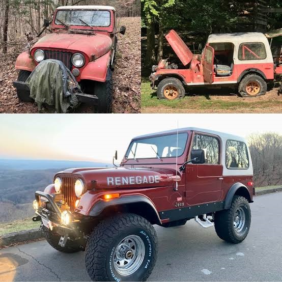 Before and after repair photo