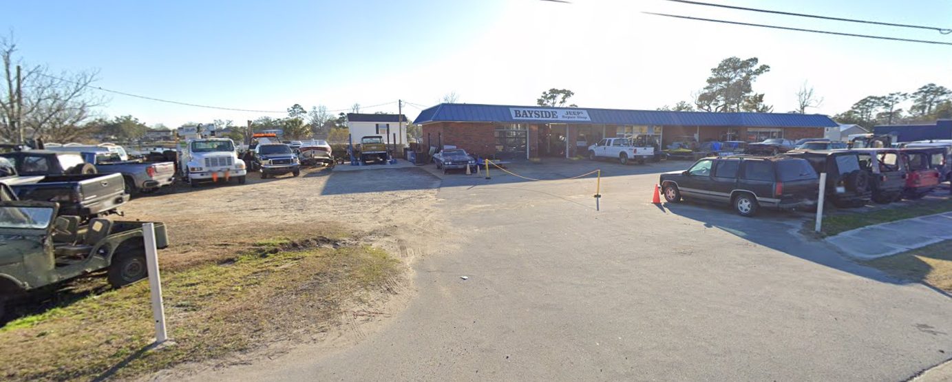 Bayside Jeeps shop exterior in Morehead City